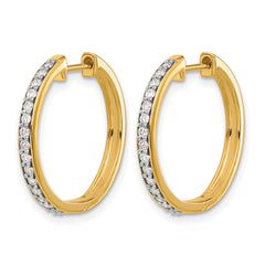 14k 1/3 carat Lab Grown Diamond VS/SI+ G+ Complete Hinged Hoop Earrings