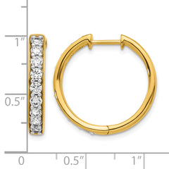 10k Diamond Hinged Hoop Earrings