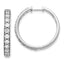 Lab-Grown Diamond Hoop Earrings in 14K White Gold, 26mm Hinged (1 1/2 ct. tw.) - Sophia Jewelers