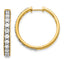 14k 1 1/2 carat Lab Grown Diamond VS/SI+ G+ Complete Hinged Hoop Earrings
