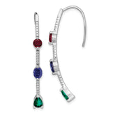 14K White Gold Lab Grown Diamond VS/SI+ G+ Cr.RU,EM,SA Threader Earr