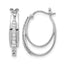 10k White Gold Diamond Hoop Earrings