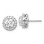 14k White Gold 2 1/2 carat Certified Lab Grown Diamond VS/SI+ G+ Complete Round Halo Post Earrings