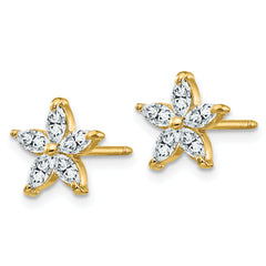 14K Flower Earring Mounting (No Stone Included)s