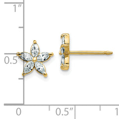 14K Flower Earring Mounting (No Stone Included)s