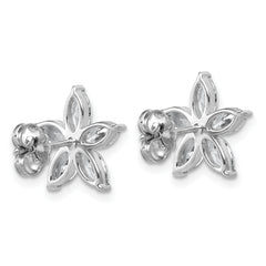 14k White Gold 2 carat Lab Grown Diamond VS+ F+ Complete Star Post Earrings