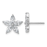 14k White Gold 2 carat Lab Grown Diamond VS+ F+ Complete Star Post Earrings