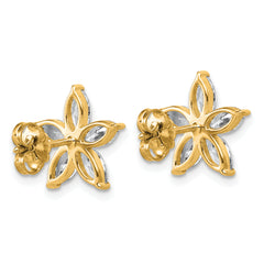 14k 2 carat Lab Grown Diamond VS+ F+ Complete Star Post Earrings