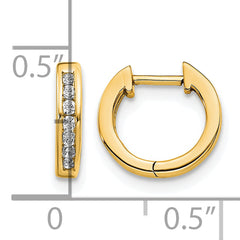 14k 1/8 carat Lab Grown Diamond VS/SI+ G+ Complete Hinged Hoop Earrings