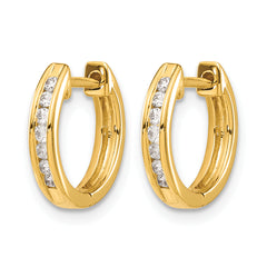 10k Diamond Hinged Hoop Earrings