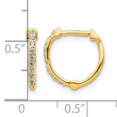 14k 1/5 carat Lab Grown Diamond VS/SI+ G+ Complete Hinged Hoop Earrings