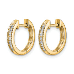 10k Diamond Hinged Hoop Earrings