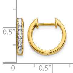 10k Diamond Hinged Hoop Earrings