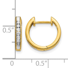 14k 1/5 carat Lab Grown Diamond VS/SI+ G+ Complete Hinged Hoop Earrings
