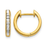 14k 1/5 carat Lab Grown Diamond VS/SI+ G+ Complete Hinged Hoop Earrings