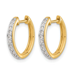 10k Diamond Complete Hinged Hoop Earrings