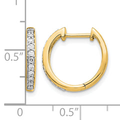 10k Diamond Complete Hinged Hoop Earrings