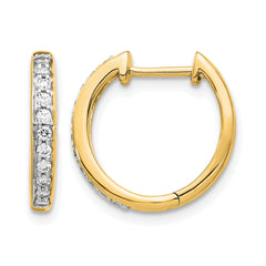 10k Diamond Complete Hinged Hoop Earrings