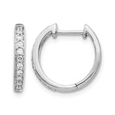 14k White Gold 1/4 carat Lab Grown Diamond VS/SI+ G+ Complete Hinged Hoop Earrings