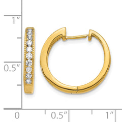 14k 1/2 carat Lab Grown Diamond VS/SI+ G+ Complete Hinged Hoop Earrings