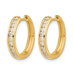 10k Diamond Hinged Hoop Earrings