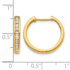 10k Diamond Hinged Hoop Earrings