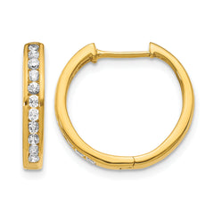 10k Diamond Hinged Hoop Earrings