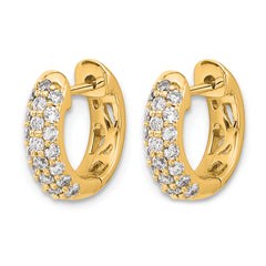 10k Diamond Hinged Hoop Earrings