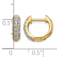 10k Diamond Hinged Hoop Earrings