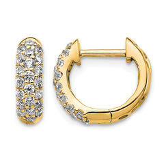 10k Diamond Hinged Hoop Earrings