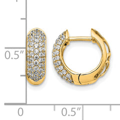 10k Diamond Hinged Hoop Earrings