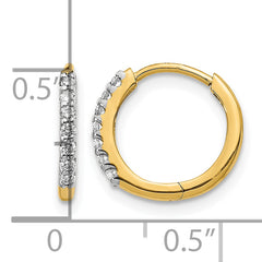 10k Diamond Hinged Hoop Earrings