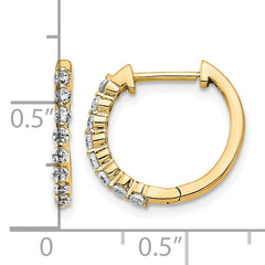 10k Diamond Hinged Hoop Earrings