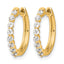 10K Yellow Gold 1/3 ct Lab-Created Diamond VS/SI+ G+ Hoop Earrings