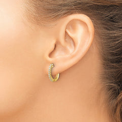 14k 1/4 carat Lab Grown Diamond VS/SI+ G+ Complete Hinged Hoop Earrings