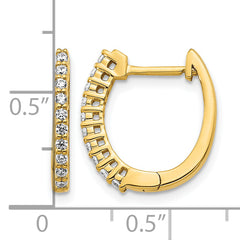 14k 1/4 carat Lab Grown Diamond VS/SI+ G+ Complete Hinged Hoop Earrings