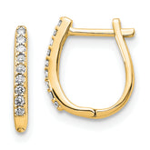 14k 1/10 carat Lab Grown Diamond VS/SI+ G+ Complete Hinged Hoop Earrings