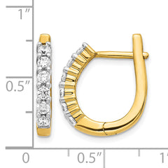 14k 3/4 carat Lab Grown Diamond VS/SI+ G+ Complete Hinged Hoop Earrings