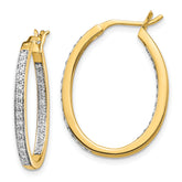 14k 1/2 carat Lab Grown Diamond VS/SI+ G+ Complete In and Out Hoop Earrings