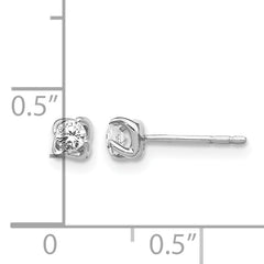14k White Gold 1/5 carat Lab Grown Diamond VS/SI+ G+ Stud Post Earrings