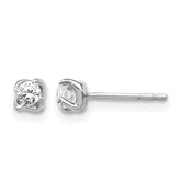 14k White Gold 1/5 carat Lab Grown Diamond VS/SI+ G+ Stud Post Earrings