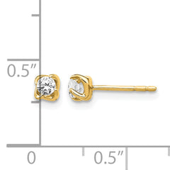 14k 1/5 carat Lab Grown Diamond VS/SI+ G+ Stud Post Earrings