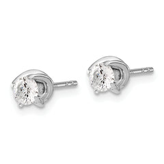 14k White Gold 1/2 carat Lab Grown Diamond VS/SI+ G+ Stud Post Earrings