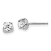 14k White Gold 1/2 carat Lab Grown Diamond VS/SI+ G+ Stud Post Earrings