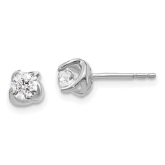 14k White Gold 1/2 carat Lab Grown Diamond VS/SI+ G+ Stud Post Earrings