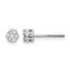10k White Gold Diamond Cluster Post Earrings