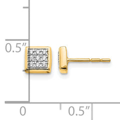 10k Diamond Post Earrings