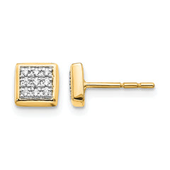 10k Diamond Post Earrings