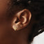 14K Yellow Gold 1/10 ct Diamond Cross Post Earrings