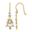 Diamond Christmas Tree Dangle Earrings in 14K Yellow Gold, 0.9mm (0.02 ct. tw.) - Sophia Jewelers
